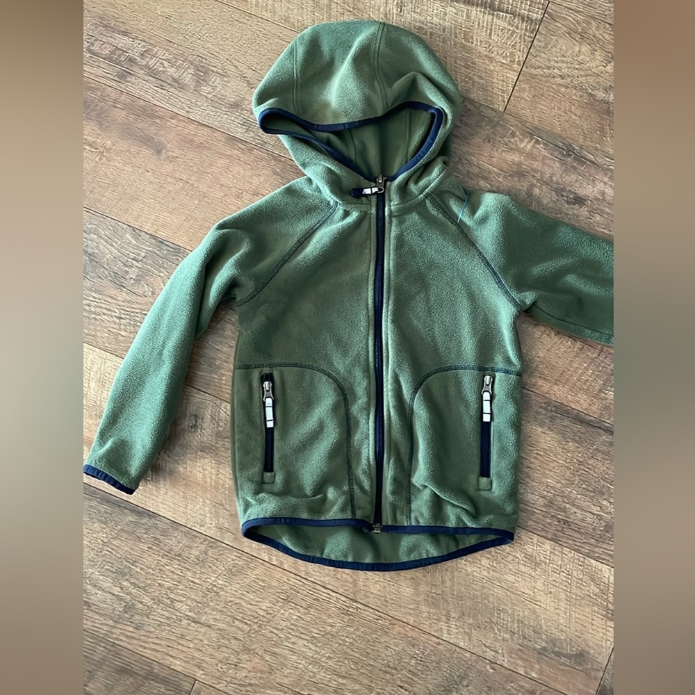 Hanna Andersson Olive Fleece Jacket 110/size 5